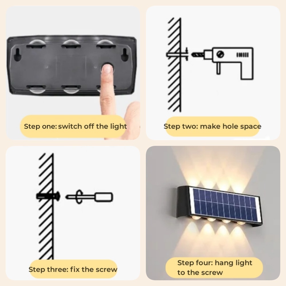 Solar Powered Wall Lighting