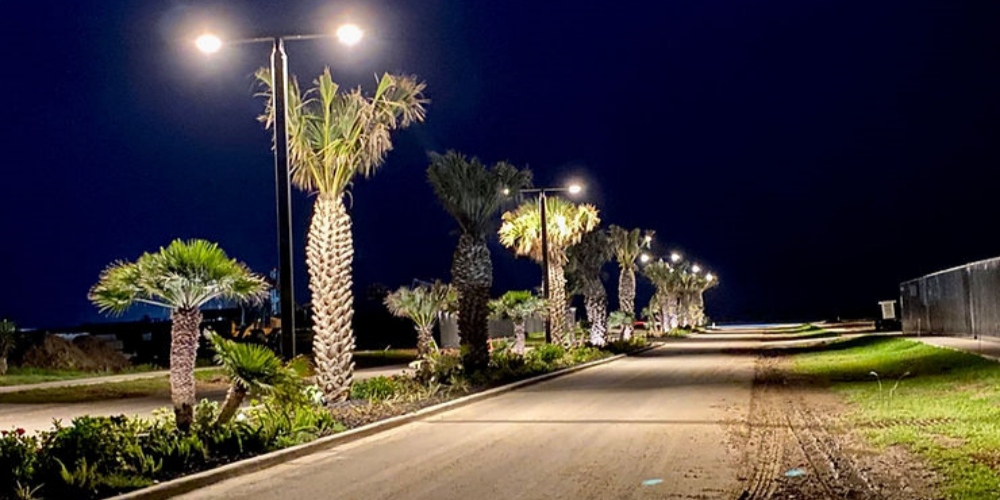 outdoor solar powered street lights