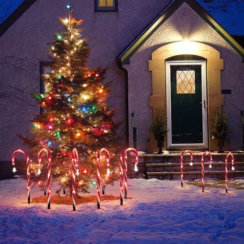Christmas Solar Crutch Lights