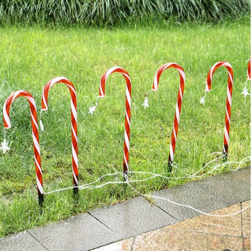 Christmas Solar Candy Cane Lamps
