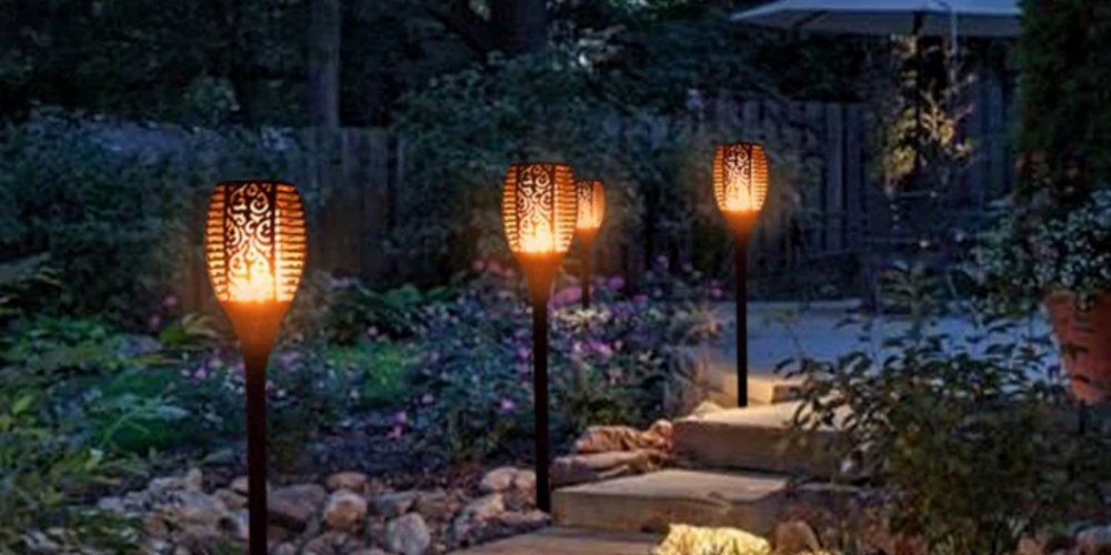 solar flame torch lights